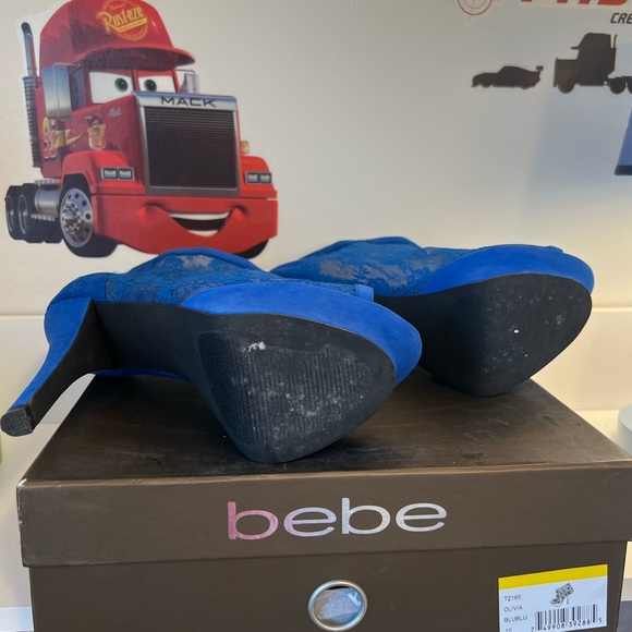 BEBE OLIVIA Peep Toe Ultra High Heel Bootie - Picture 7 of 7